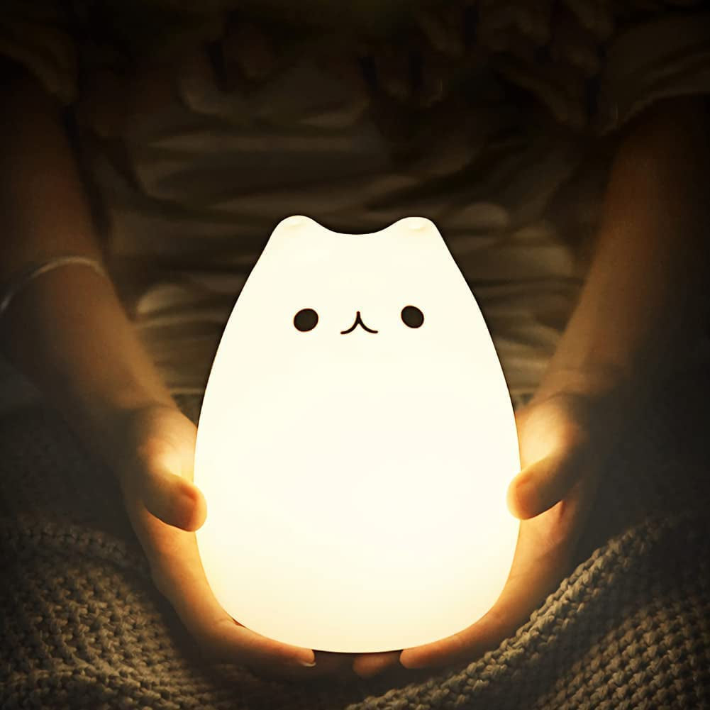 Remote Control Silicone Cat Light for Kids Toddler Baby Girls - Rechargeable - 4 pcs set